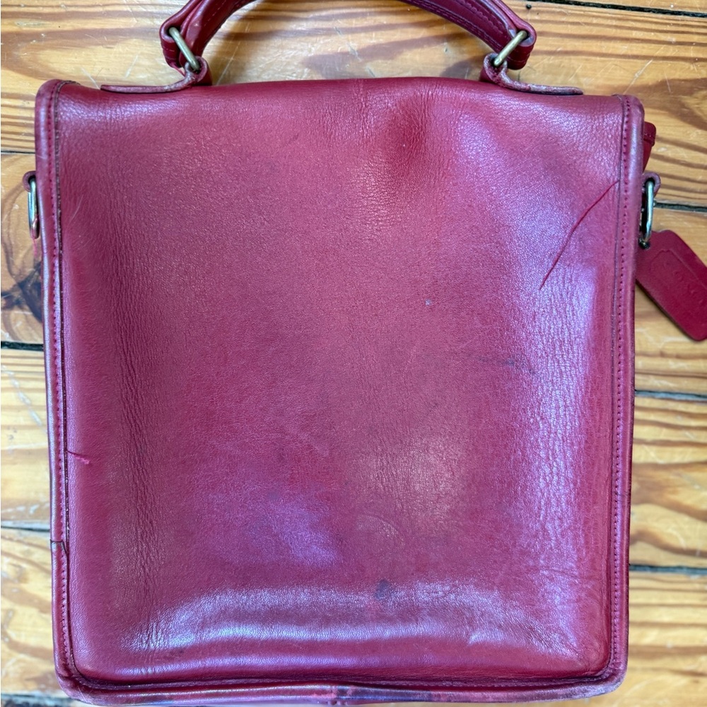 Coach vintage station red crossbody satchel - Picture 4 of 8